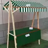 Mercado Nocturno Puesto de Mercado Exhibidor Carrito de Flores Puesto Exterior Plegable Estante de Madera Centro Comercial