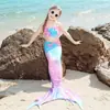 Bikini de Cola de Pez Dividido para Niñas Traje de Baño de Playa Serie de Trajes de Baño de Sirena para Niños Comercio Exterior Transfronterizo
