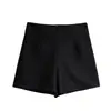 Ropa exterior base de cobertura total negra, pantalones cortos de corte A para verano, talla grande, cintura alta, estilo 'hot girl' americano sexy de tres piezas para mujer