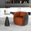 Sofá individual de cuero de lujo ligero, combinación de mesa y silla para recepción de hotel, salón de belleza, negociación, oficina