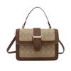 2025 Primavera Nova Moda Casual Bolsa de Ombro Retro Contraste Cor Simples Bolsa de Ombro Commuter Simples Estilo Ocidental Bolsa Crossbody