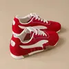 Nuevos Zapatos Forrest Gump Primavera/Otoño 2026 con Cordones Transpirables de Cuero Casuales para Mujer Zapatos de Running para Exteriores Estilo Coreano Planos