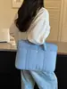 Bolsa de color sólido de gran capacidad para mujer, nueva versión coreana 2026, bolsa de mano para el trabajo, bolsa versátil informal para portátil