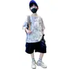 Camiseta de Manga Corta para Niños Atuendo de Verano 2026 Nuevo Estilo Verano Fresco para Niños Mayores Camiseta de Media Manga Moderna Top Holgado