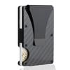 Portatarjetas de Fibra de Carbono en Stock de Fábrica Clip Metálico para Tarjetas Antirrobo Billetera Simple para Hombre Antirrobo