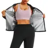 Conjunto de Roupas Modeladoras para Sauna Europeia e Americana Transfronteiriça, Roupa Esportiva de Suor com Controle Abdominal para Yoga, Tamanho Grande