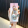 Chaveiro Gato Morango Desenho Animado Gatinho Pingente de Bolsa Lanyard de Celular Fofo Pingente para Chaveiro de Carro Pequeno Presente