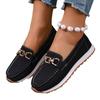 Sapatos Femininos Novos de Primavera 2025 Mocassins de Sola Grossa Sapatos de Sola Macia e Superfície Macia para Mães Sapatos Femininos Slip-On Xadrez e Respiráveis