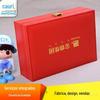 Fabricante de caixa de couro Yiwu caixa de presente de entrega média vermelha caixa flip de couro PU caixa de chave de imóvel atacado