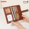 Nuevo monedero de mujer anti-magnético RFID transfronterizo con múltiples ranuras para tarjetas 70% de descuento Cartera larga Bolso de mano de moda retro europeo y americano
