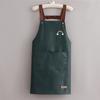 Delantal de cocina nuevo impermeable y a prueba de aceite uniforme de trabajo catering para mujer estilo coreano peto delgado para hombre con logo estampado