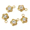 Pingente de diamante de aço inoxidável, diamante branco, zircônia, amor, estrela, flor de ameixa, pingente, colar, brincos, acessórios faça você mesmo