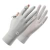 Luvas de Proteção Solar Femininas Verão Novo K5 Seda Gelo Malha Respirável Antiderrapante Camadas Aba Rebatível Proteção UV para Dirigir