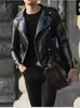 Chaqueta de Cuero Ajustada para Hombre, Estilo Coreano, Elegante Nuevo Modelo 2025, Chaqueta Juvenil Moderna con Cuello Solapa, Chaqueta de Cuero para Motocicleta al por Mayor Transfronterizo