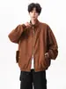 Jaqueta de Camurça com Patchwork Xadrez Americano para Homens e Mulheres, Nova Jaqueta Casual de Baseball em Malha Air Layer para Outono