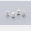 S925 plain prata impressão 6mm barril contas artesanal DIY string pulseira talão jóias acessórios direto da fábrica S0739