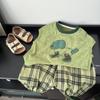 Traje de Chaleco para Niños 2025 Nuevo Niños y Niñas Sin Mangas Hombro Pantalones Anti-mosquitos Conjunto de Dos Piezas Top Holgado Pantalones Prellis