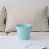 Vaso de flores pendente gancho removível vaso pendente planta verde balde pendente varanda suculenta cesta pendente montado na parede de metal lata balde pendente