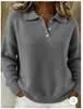 Camisa Polo Suelta y Relajada de Manga Larga con Cuello de Botones para Mujer, Nuevo Estilo Otoño e Invierno Transfronterizo Europeo y Americano 2026