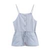 Exportação Transfronteiriça Roupas Femininas Verão 2025 Estilo Europeu e Americano Macacão de Suspensório com Cinto de Miçangas + Calça Casual Feminino B3097Af