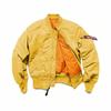 Traje de Béisbol Americano Engrosado Otoño e Invierno Verde Militar Chaqueta Bomber MA-1 talla grande Cuello Vertical Chaqueta de Trabajo para Hombre