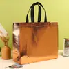 Bolsas Personalizadas de Tela No Tejida con Láser, Bolsas de Tote con Recubrimiento de Aluminio para Tiendas de Ropa, Bolsas de Regalo, Bolsas de Compras Ecológicas, Imprimibles