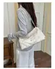 Bolso cruzado de un solo hombro para mujer, nuevo, gran capacidad, bolso de axila, moderno, nicho, textura de cuadros, bolso de hombro con cadena