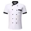 Roupas de chef de manga curta, roupas de trabalho para hotelaria, roupas de chef masculinas e femininas, roupas de trabalho para restaurante ocidental, roupas de trabalho para chef de manga comprida e respirável