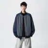 Chaqueta de retazos de cuello alto de moda estilo Hong Kong de lujo ligero de alta calidad para hombres jóvenes, abrigo versátil casual de primavera y otoño 2026
