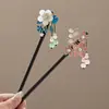 Pasador Imitación Ébano Estilo Antiguo para Mujer, Accesorios Modernos Han Dynasty Cheongsam, Pasador de Madera, Nuevo Pasador con Borla Chinoiserie Super Hada