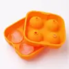 Fabricante recomenda bola de silicone com quatro furos, bola de gelo redonda com quatro furos, forma de gelo criativa caixa de gelo, suprimentos de bandeja de cubo de gelo de silicone