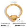 Pendientes de Corazón Azul Turquesa Europeos y Americanos Silenciosos Anillo de Acero de Titanio Accesorios de Collar de Nicho de Alta Gama Transfronterizos Diseño para Mujer