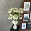 Flor Artificial Estilo Nuevo con 5 Tallos y 9 Cabezas, Clematis Estilo Europeo para Decoración de Bodas, Arreglo de Piso, Arreglo Floral, Transfronterizo