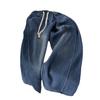 Jeans Scimitar de Felpa Diagonal con Cordón para Mujer en Otoño e Invierno, Estilo Nuevo, Cubre Cadera, Sueltos, Casuales, Pierna Ancha