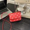 Bolso Mini de Nicho Sense de Alta Gama para Mujer Verano 2024 Nueva Moda Explosión Hombro Cruzado Lunares Bolso Cuadrado Pequeño