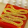 Juego de collar y pulsera chapado en oro de 18 quilates joyería hombres dominante comercio exterior joyería transfronteriza cadena de oro de simulación al por mayor