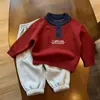 Suéter Estiloso Color Block Tendência Infantil 2026 Estilo Coreano Outono Inverno Novidades Unissex Bebê Casual Malha Quente