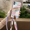 Adecuado para Funda de Teléfono Móvil Nothing Dos Tonos Cobertura Total Borde Correa de Cuello Pareja Nuevo Dibujo Animado Lindo Textura Juvenil Diagonal