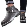 Nuevas Botas Martin para Hombre 2024, Modernas de Otoño e Invierno, Casual, Retro Británico, de Motociclista, de Cuero de Moda, de Caña Media, Resistentes al Desgaste, Zapatos para Hombre