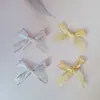 Lazo Hecho a Mano con Purpurina y Purpurina Plateada Lazo de Cinta con Purpurina y Purpurina Plateada Flor Pequeña Accesorios para Ropa Stock Listo Lote