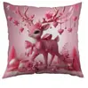 Nueva Funda de Almohada Navideña de Amazon Hecha a Medida Estampada de Papá Noel Funda de Cojín de Poliéster Funda de Cojín Decorativa para Sofá
