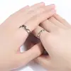 Anel de prata Yilu Guardião chifre anel de casal Yilu você anel masculino e feminino Anel de celebridade da internet do TikTok atacado