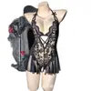 Big Girl's Fashion se especializa en la venta transfronteriza de lencería erótica de talla grande, tentación sexy de encaje transparente camisón abierto en la entrepierna sin necesidad de quitarse la ropa en Amazon