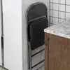Silla Plegable para el Hogar, Taburete Sencillo, Silla con Respaldo, Silla de Oficina Portátil para Dormitorio, Silla de Comedor, Silla de Ordenador, Silla de Conferencia