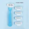 Em estoque Faca de barbear manual de 3 lâminas Jishu faca de barbear feminina artefato de remoção de pelos das axilas série especial feminina faca de remoção de pelos