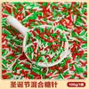 Decoração de Bolo de Natal 2025 Árvore de Natal Bengala Floco de Neve Forma Contas de Açúcar Agulha de Açúcar Doce Decoração de Confeitaria Plug-in