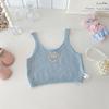 Dianxi 2026 Outono Novo Conjunto de Três Peças para Bebê: Camisola de Tricô com Gola de Renda Camisa Base Saia Bufante Tendência