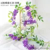 Flores Falsas de Glicina Flores Violetas de Techo Enredaderas de Flores Decoración de Boda Interior Enredaderas Tiras de Flores de Plástico Plantas Enredaderas