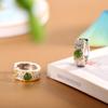 Prata S925 Padrão de Prata Hetian Jade Brinco Simples High-end Luz Luxo Outono e Inverno Requintado Brincos Femininos