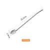 Cuchara de Paja de Acero Inoxidable 304 de Doble Propósito Integrada Paja para Remover Té con Leche Café Cuchara Pala Hotel Restaurante Cuchara de Hielo Paja